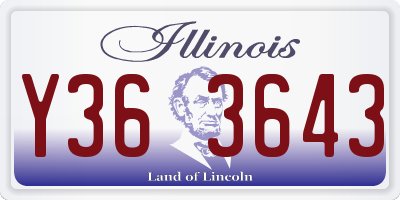 IL license plate Y363643