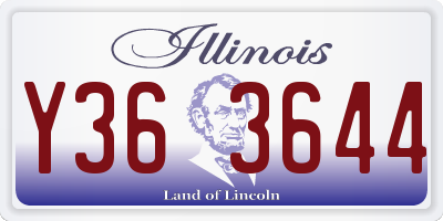 IL license plate Y363644