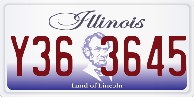 IL license plate Y363645