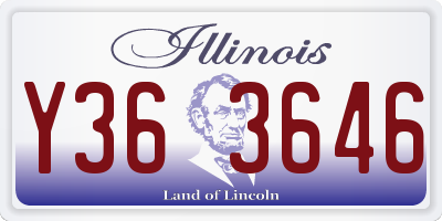 IL license plate Y363646