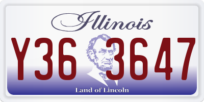 IL license plate Y363647
