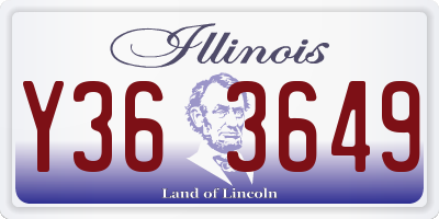 IL license plate Y363649