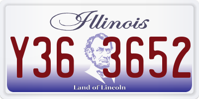 IL license plate Y363652