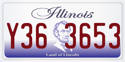 IL license plate Y363653