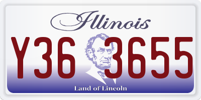 IL license plate Y363655