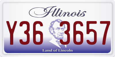 IL license plate Y363657