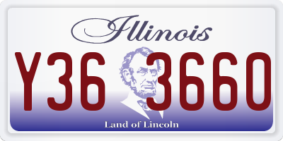 IL license plate Y363660