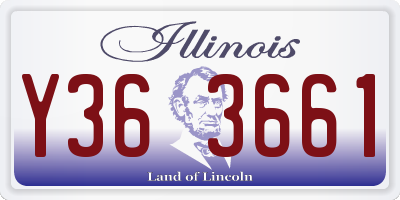 IL license plate Y363661