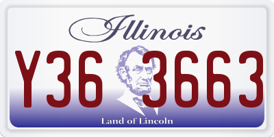 IL license plate Y363663