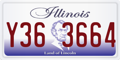 IL license plate Y363664