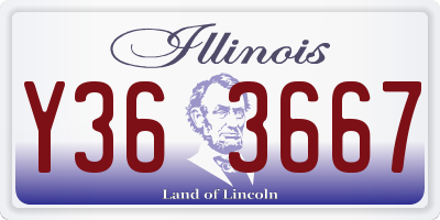 IL license plate Y363667