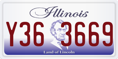IL license plate Y363669