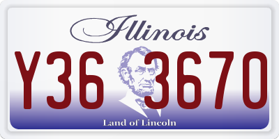 IL license plate Y363670