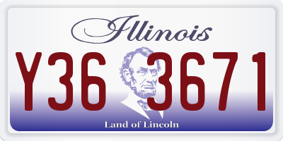 IL license plate Y363671