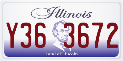 IL license plate Y363672