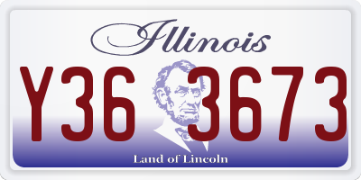 IL license plate Y363673