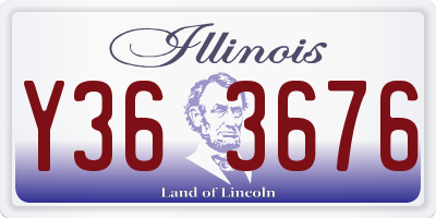 IL license plate Y363676