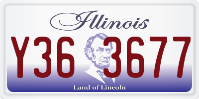 IL license plate Y363677