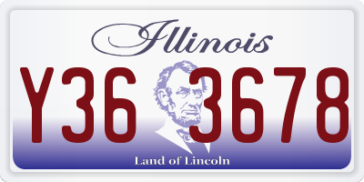 IL license plate Y363678