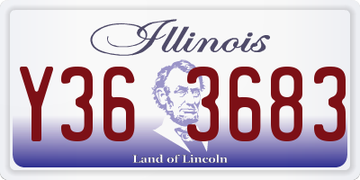IL license plate Y363683