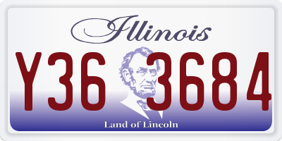 IL license plate Y363684