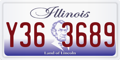 IL license plate Y363689