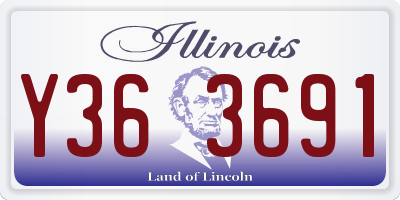 IL license plate Y363691
