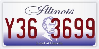 IL license plate Y363699