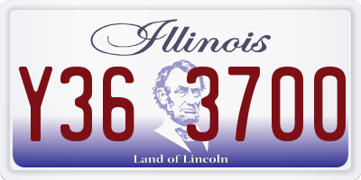 IL license plate Y363700