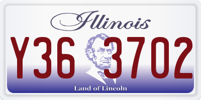 IL license plate Y363702