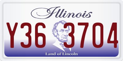 IL license plate Y363704