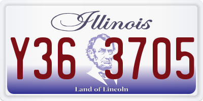 IL license plate Y363705