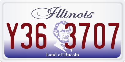 IL license plate Y363707