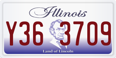 IL license plate Y363709