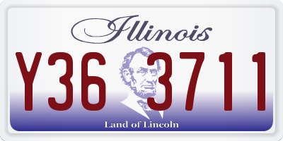 IL license plate Y363711