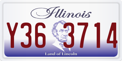 IL license plate Y363714