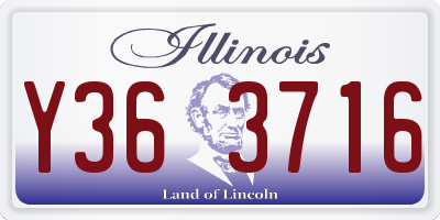 IL license plate Y363716