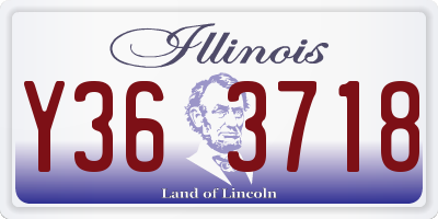 IL license plate Y363718