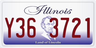 IL license plate Y363721