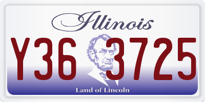 IL license plate Y363725