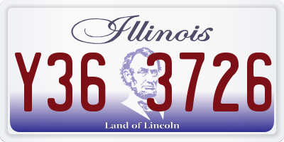 IL license plate Y363726