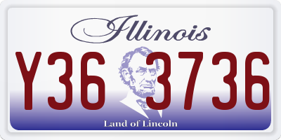 IL license plate Y363736