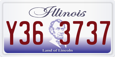IL license plate Y363737