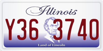 IL license plate Y363740