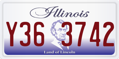 IL license plate Y363742
