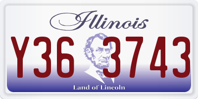 IL license plate Y363743