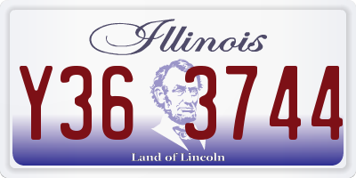 IL license plate Y363744