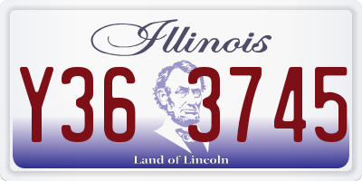 IL license plate Y363745