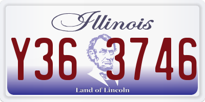 IL license plate Y363746