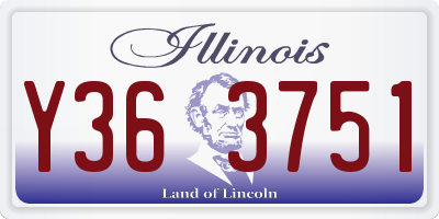 IL license plate Y363751